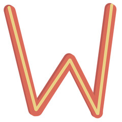 w  letter text