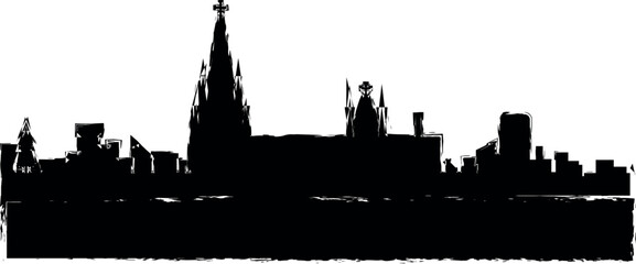 Fototapeta premium Cologne detailed skyline icon grunge style vector