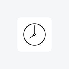 Clock, Timepiece, Wall Clock,Line Icon, Outline icon, vector icon, pixel perfect icon