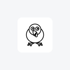 Turkey, Poultry, Festive Bird, Line Icon, Outline icon, vector icon, pixel perfect icon