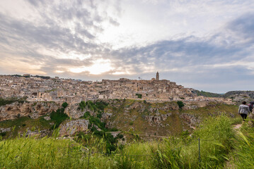 Fototapeta premium views of Matera downtown and skyline, Basilicata, Italy