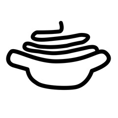 spaghetti line icon
