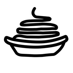 spaghetti line icon