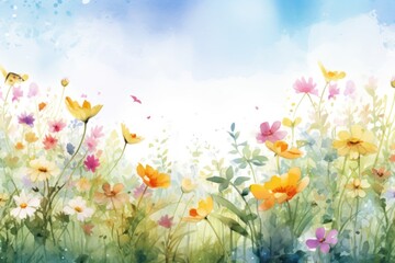 Spring template with beautiful flower.