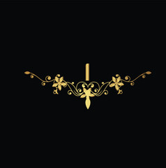 luxury golden latter logo design