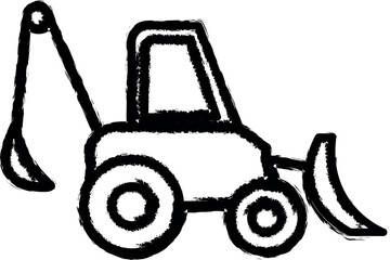 Fototapeta premium backhoe equipment icon grunge style vector