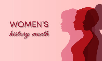 Women's history Month, March 2024, vector illustration - obrazy, fototapety, plakaty