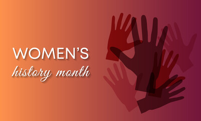 Fototapeta premium Women's history Month, March 2024, vector illustration