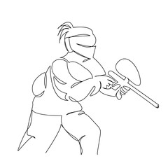 girl playing paintball