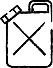 canister with liquid icon grunge style vector