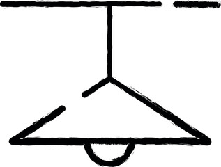 chandelier, lamp icon grunge style vector
