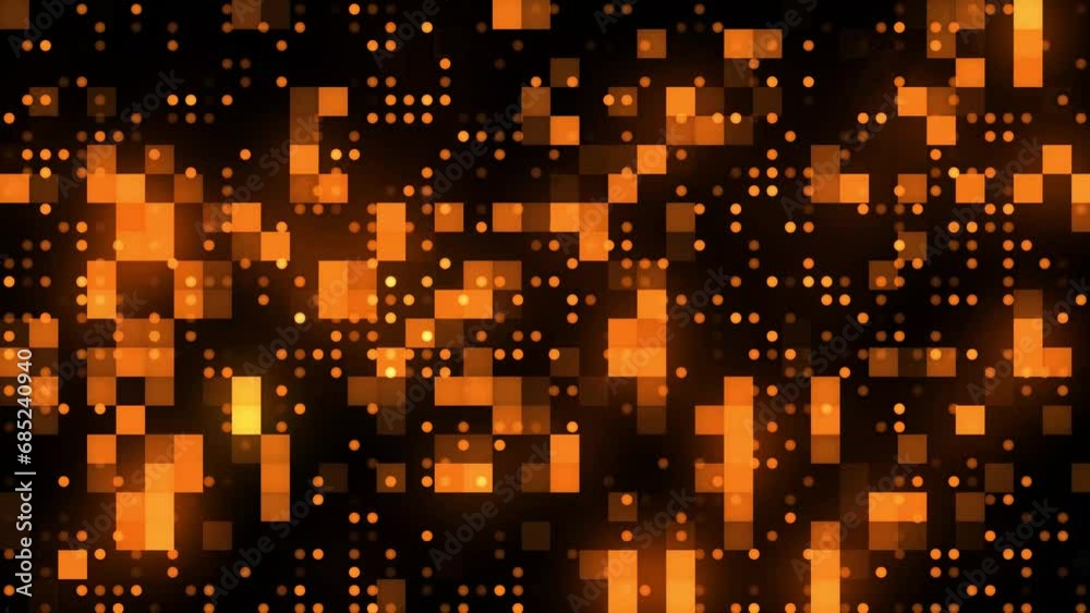 Wall mural abstract glowing square pattern animation background