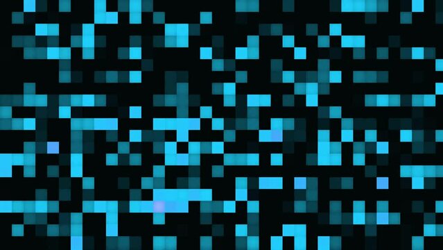 Abstract glowing square pattern animation background 