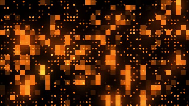 Abstract glowing square pattern animation background 