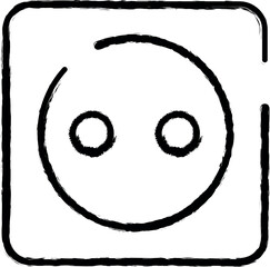 socket, electricity icon grunge style vector