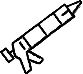 Caulk gun tool icon grunge style vector