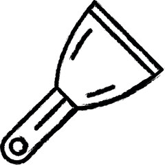 Trowel tool icon grunge style vector