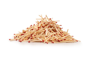 New matchsticks isolated on a background.