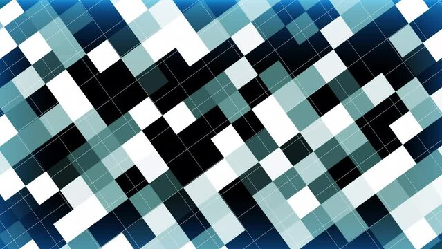 Abstract glowing square pattern animation background 