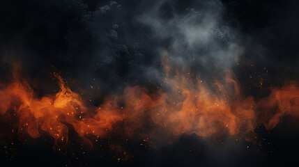 Fiery Embers Abstract Background