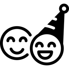 Happy Emoji Birthday Icon