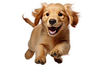 Happy Puppy Bubbly Companion on a White or Clear Surface PNG Transparent Background