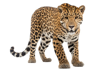 Jaguar Stealthy Predator on a White or Clear Surface PNG Transparent Background