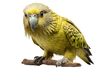 Kakapo Nocturnal Parrot on a White or Clear Surface PNG Transparent Background