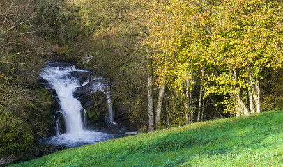 Ixkier waterfall, Aralar mountain range, Navarra, Spain