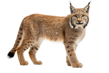 Lynx Silent Stalker on a White or Clear Surface PNG Transparent Background