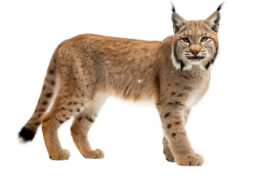 Lynx Silent Stalker on a White or Clear Surface PNG Transparent Background
