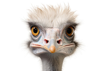 Ostrich Largest Flightless Bird on a White or Clear Surface PNG Transparent Background