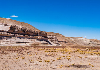 Stunning rock formations at Salinas Y Aguada Blanca National Reserve, Arequipa region, Peru - 685249138