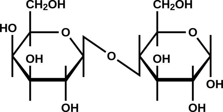 Lactose cyclic structural formula