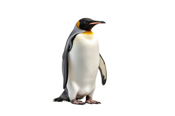 Penguin Tuxedoed Swimmer on a White or Clear Surface PNG Transparent Background