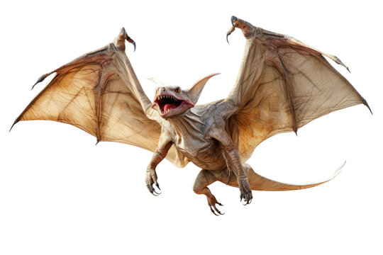 Pterodactyls Flying Beast on a White or Clear Surface PNG Transparent Background
