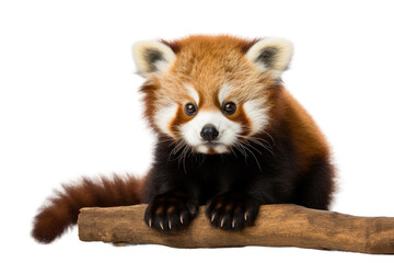 Red Panda Arboreal Bamboo Eater on a White or Clear Surface PNG Transparent Background