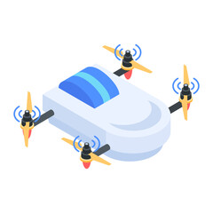 Drone Technology Isometric Icon