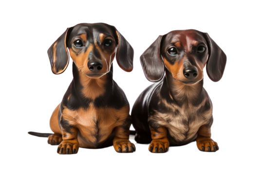 Sausage dog on a White or Clear Surface PNG Transparent Background