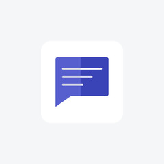 Comment, Interaction, Feedback, flat color icon, pixel perfect icon