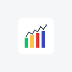 Analytics, Data Analysis, Metrics, flat color icon, pixel perfect icon