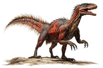 Fototapeta premium Spinosaurus Enormous Water Dinosaur on a White or Clear Surface PNG Transparent Background