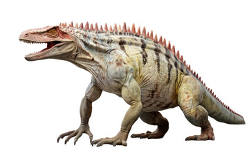 Fototapeta premium Spinosaurus Sail Backed Behemoth on a White or Clear Surface PNG Transparent Background