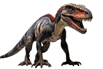 Velociraptor Fast Predator on a White or Clear Surface PNG Transparent Background