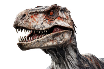 Velociraptor Prehistoric Hunter on a White or Clear Surface PNG Transparent Background