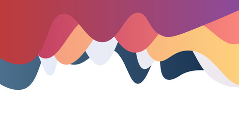 Abstract colorful background with modern curved geometric pattern of wave lines, colorful gradient color papercut background with curved shapes, abstract background with geometric lines.