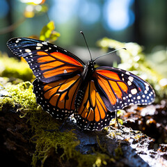 photo closeup of monarch butterfly