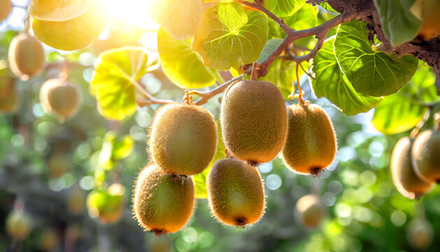 Cultivation of kiwifruits on a plantation