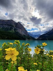 lake and mountains