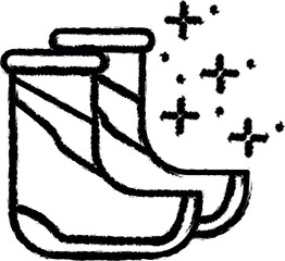 Diving shoes boot icon grunge style vector